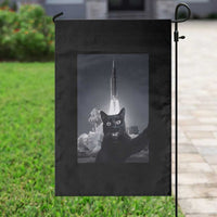 Funny Black Cat Selfie Garden Flag Back To The Moon Mission 2026