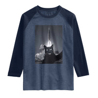 Funny Black Cat Selfie Raglan Shirt Back To The Moon Mission 2026