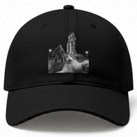 Funny Cat Selfie with Bigfoot Baseball Cap Back To The Moon Mission 2026