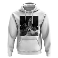 Funny Cat Selfie with Bigfoot Hoodie Back To The Moon Mission 2026