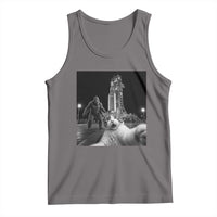 Funny Cat Selfie with Bigfoot Tank Top Back To The Moon Mission 2026