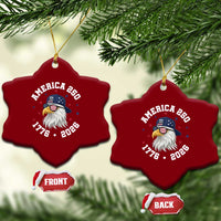 250 Years American Anniversary Ceramic Ornament Patriotic Bald Eagle Fourth of July