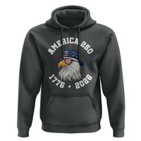 250 Years American Anniversary Hoodie Patriotic Bald Eagle Fourth of July