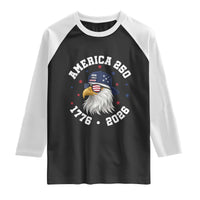 250 Years American Anniversary Raglan Shirt Patriotic Bald Eagle Fourth of July