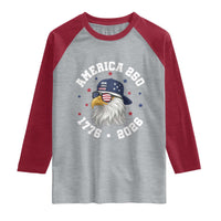 250 Years American Anniversary Raglan Shirt Patriotic Bald Eagle Fourth of July