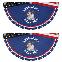 250 Years American Anniversary Patriotic Fan Flag Bald Eagle Fourth of July