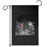Funny Cat Selfie 4th of July Garden Flag Patriotic Eagle American Flag Gift