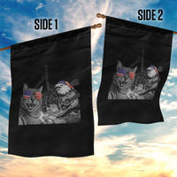 Funny Cat Selfie 4th of July Garden Flag Patriotic Eagle American Flag Gift