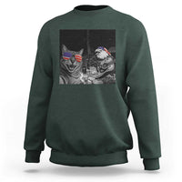 Funny Cat Selfie 4th of July Sweatshirt Patriotic Eagle American Flag Gift