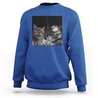 Funny Cat Selfie 4th of July Sweatshirt Patriotic Eagle American Flag Gift