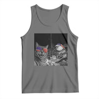 Funny Cat Selfie 4th of July Tank Top Patriotic Eagle American Flag Gift