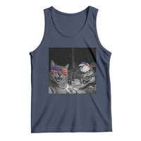 Funny Cat Selfie 4th of July Tank Top Patriotic Eagle American Flag Gift