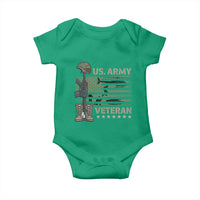 US Arrny Veteran Baby Onesie Proud Soldier USA Flag Camouflage Military - Wonder Print Shop