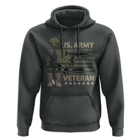 US Arrny Veteran Hoodie Proud Soldier USA Flag Camouflage Military - Wonder Print Shop