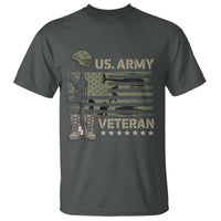 US Arrny Veteran T Shirt Proud Soldier USA Flag Camouflage Military - Wonder Print Shop