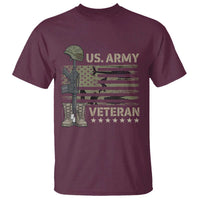 US Arrny Veteran T Shirt Proud Soldier USA Flag Camouflage Military - Wonder Print Shop