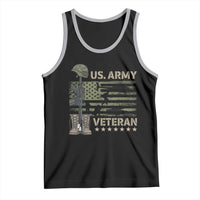 US Arrny Veteran Tank Top Proud Soldier USA Flag Camouflage Military - Wonder Print Shop