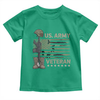 US Arrny Veteran Toddler T Shirt Proud Soldier USA Flag Camouflage Military - Wonder Print Shop
