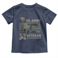 US Arrny Veteran Toddler T Shirt Proud Soldier USA Flag Camouflage Military - Wonder Print Shop