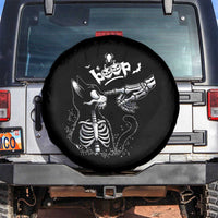 Black Cat Halloween Spare Tire Cover Skeleton Hand Boop - Wonder Print Shop