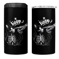 Black Cat Halloween 4 in 1 Can Cooler Tumbler Skeleton Hand Boop - Wonder Print Shop