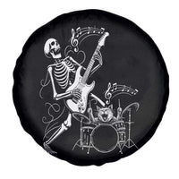 Rock Skeleton Cat Playing Guitar Spare Tire Cover Funny Halloween Kitty Music Lovers - Wonder Print Shop