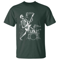 Rock Skeleton Cat Playing Guitar T Shirt Funny Halloween Kitty Music Lovers - Wonder Print Shop