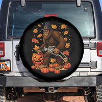 Funny Bigfoot Skeleton Spare Tire Cover Thanksgiving Day Sasquatch Pilgrim - Wonder Print Shop