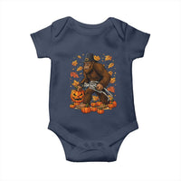 Funny Bigfoot Skeleton Baby Onesie Thanksgiving Day Sasquatch Pilgrim - Wonder Print Shop