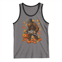 Funny Bigfoot Skeleton Tank Top Thanksgiving Day Sasquatch Pilgrim - Wonder Print Shop