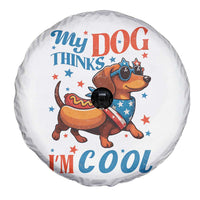 Funny Patriotic Dachshund Spare Tire Cover My Dog Thinks I Am Cool USA Dog Lover - Wonder Print Shop