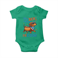 Funny Patriotic Dachshund Baby Onesie My Dog Thinks I Am Cool USA Dog Lover - Wonder Print Shop