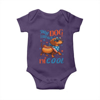 Funny Patriotic Dachshund Baby Onesie My Dog Thinks I Am Cool USA Dog Lover - Wonder Print Shop