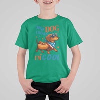 Funny Patriotic Dachshund T Shirt For Kid My Dog Thinks I Am Cool USA Dog Lover - Wonder Print Shop