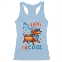 Funny Patriotic Dachshund Racerback Tank Top My Dog Thinks I Am Cool USA Dog Lover - Wonder Print Shop