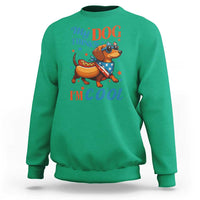 Funny Patriotic Dachshund Sweatshirt My Dog Thinks I Am Cool USA Dog Lover - Wonder Print Shop