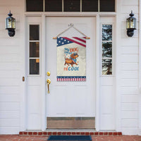 Funny Patriotic Dachshund Garden Flag My Dog Thinks I Am Cool USA Dog Lover
