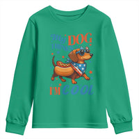 Funny Patriotic Dachshund Youth Sweatshirt My Dog Thinks I Am Cool USA Dog Lover - Wonder Print Shop
