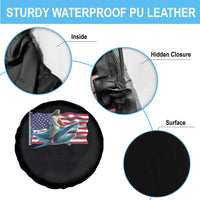 Funny Jesus Shark Spare Tire Cover Christian Patriotic American Flag Meme - Wonder Print Shop