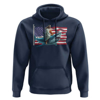 Funny Jesus Shark Hoodie Christian Patriotic American Flag Meme - Wonder Print Shop