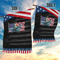 Funny Jesus Shark Garden Flag Christian Patriotic American Flag Meme