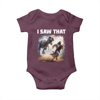 Funny Jesus Dinosaur Baby Onesie I Saw That Christan Meme - Wonder Print Shop