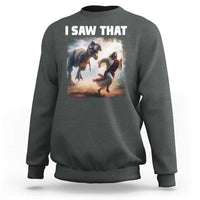Funny Jesus Dinosaur Sweatshirt I Saw That Christan Meme - Wonder Print Shop