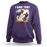 Funny Jesus Dinosaur Sweatshirt I Saw That Christan Meme - Wonder Print Shop