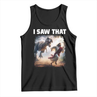 Funny Jesus Dinosaur Tank Top I Saw That Christan Meme - Wonder Print Shop