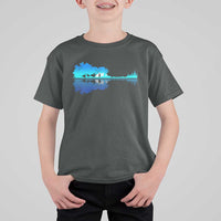 Guitar Lake Shadow T Shirt For Kid Acoustic Guitarist Musician Nature Lover - Wonder Print Shop