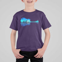 Guitar Lake Shadow T Shirt For Kid Acoustic Guitarist Musician Nature Lover - Wonder Print Shop