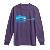 Guitar Lake Shadow Long Sleeve Shirt Acoustic Guitarist Musician Nature Lover - Wonder Print Shop