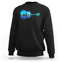 Guitar Lake Shadow Sweatshirt Acoustic Guitarist Musician Nature Lover - Wonder Print Shop