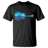 Guitar Lake Shadow T Shirt Acoustic Guitarist Musician Nature Lover - Wonder Print Shop